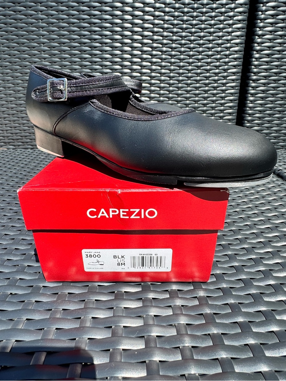 New Capezio Women’s Black Mary Jane 3800 Tap Shoe - size 8